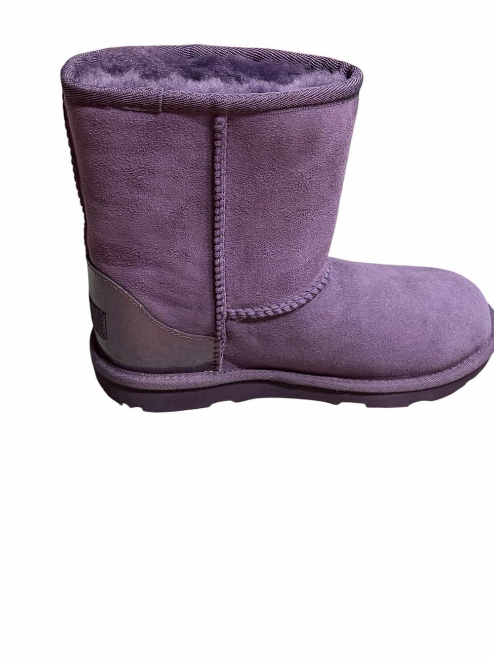 UGG Kids Purple Suede Shearling Boots - Picture 4 of 11